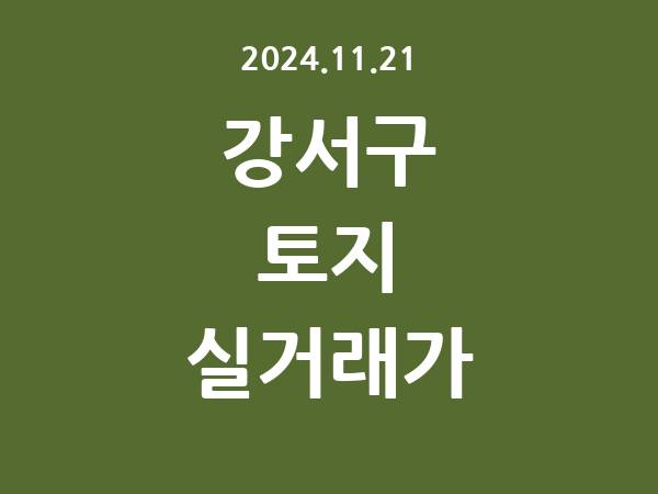 2024.11.21] 강서구 토지 실거래가 신고 리스트 정리