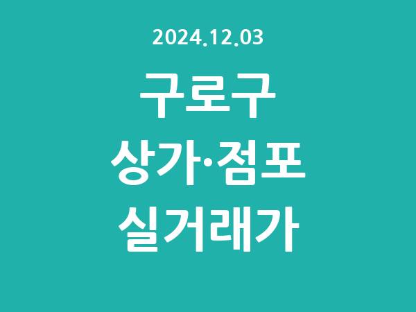 2024.12.03] 구로구 상가 실거래가 신고 리스트 정리