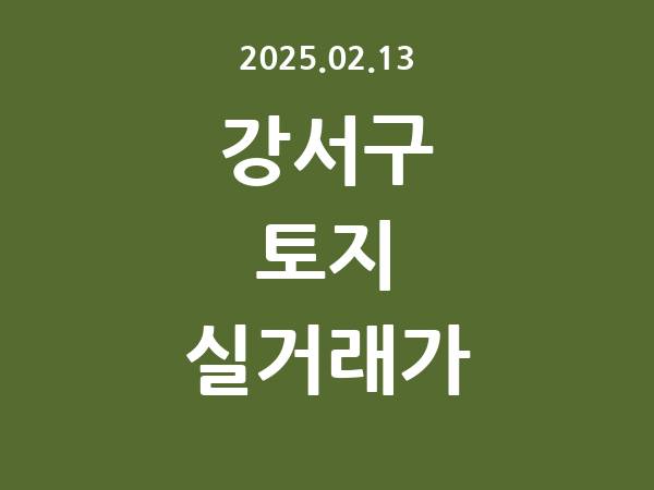 2025.02.13] 강서구 토지 실거래가 신고 리스트 정리